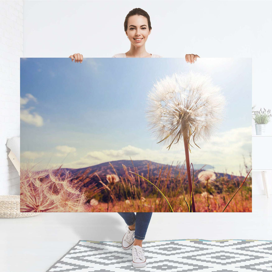 Selbstklebender Folienbogen Dandelion - Größe: 150x100 cm