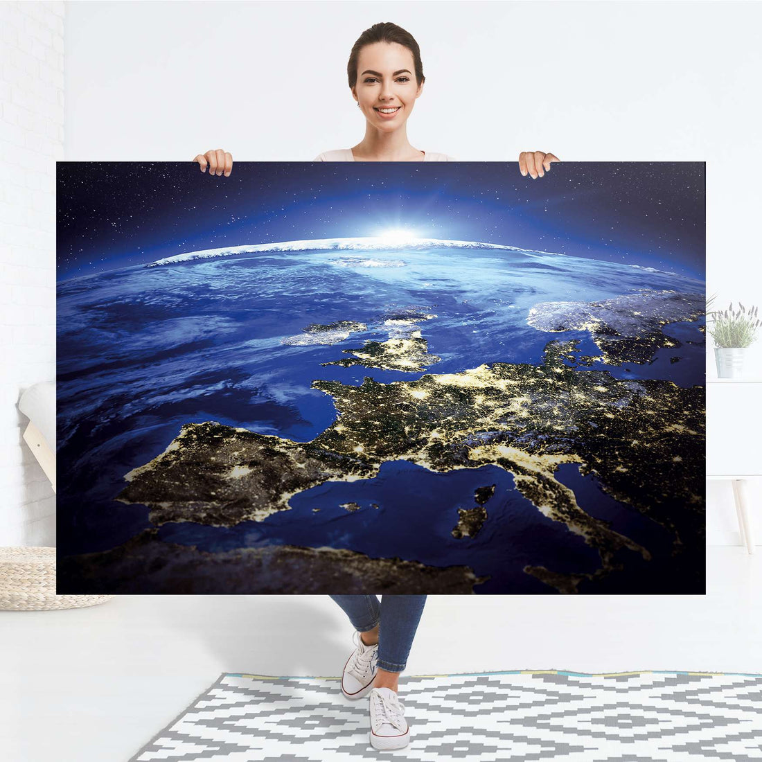 Selbstklebender Folienbogen Earth View - Größe: 150x100 cm