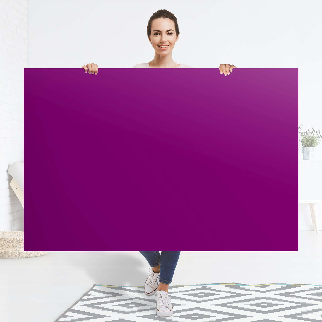 Selbstklebender Folienbogen Flieder Dark - Größe: 150x100 cm