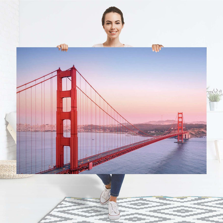Selbstklebender Folienbogen Golden Gate - Größe: 150x100 cm