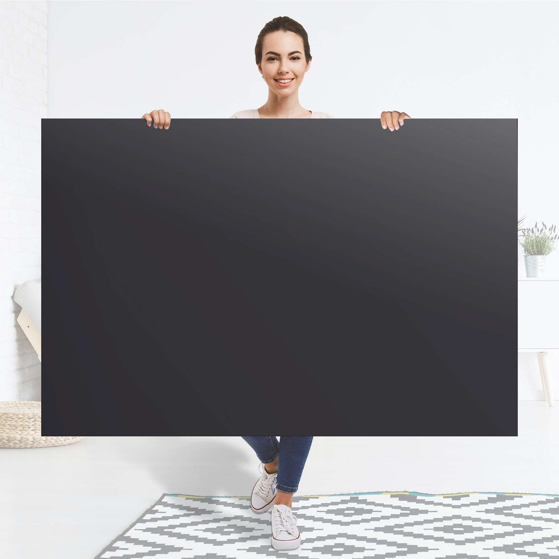 Selbstklebender Folienbogen Grau Dark - Größe: 150x100 cm