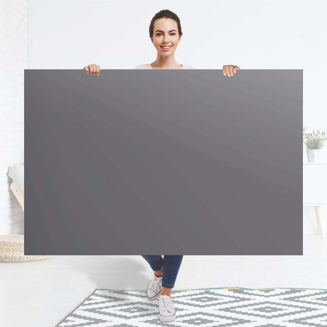 Selbstklebender Folienbogen Grau Light - Größe: 150x100 cm