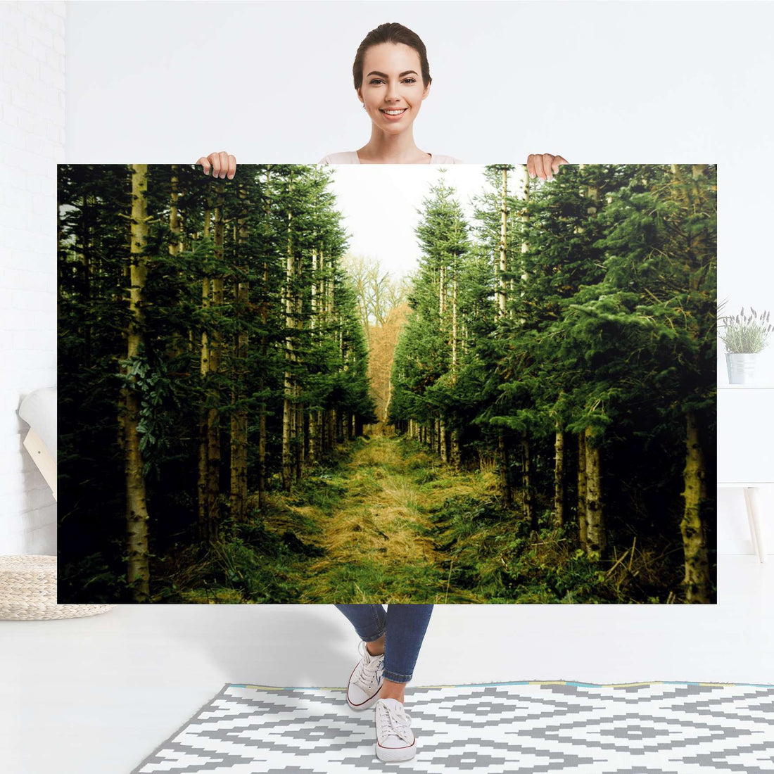 Selbstklebender Folienbogen Green Alley - Größe: 150x100 cm