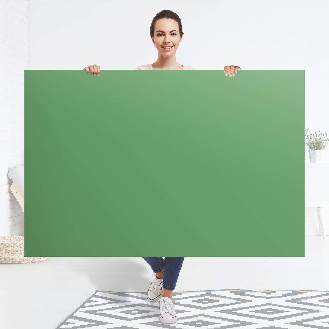 Selbstklebender Folienbogen Grün Light - Größe: 150x100 cm