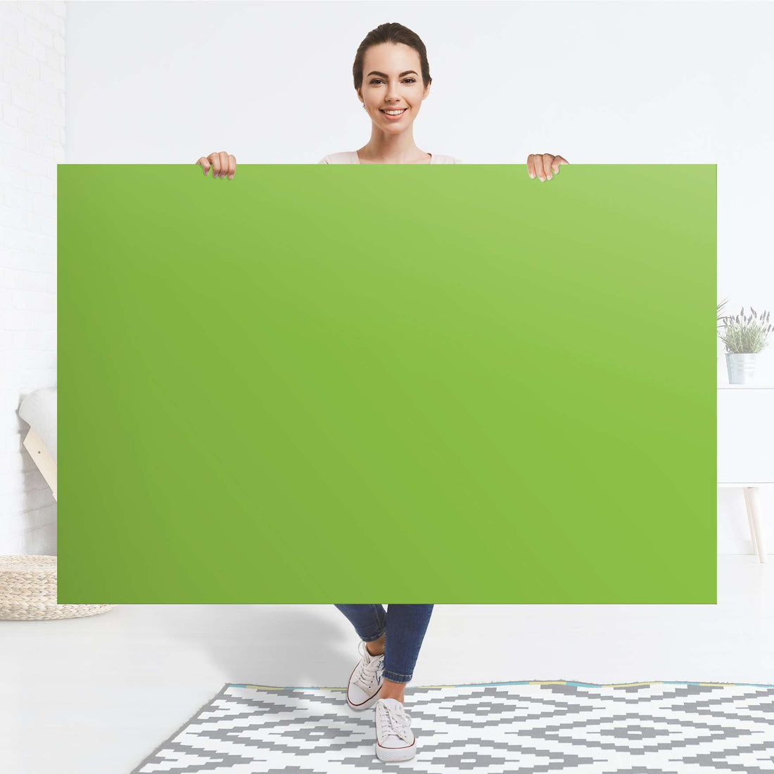 Selbstklebender Folienbogen Hellgrün Dark - Größe: 150x100 cm
