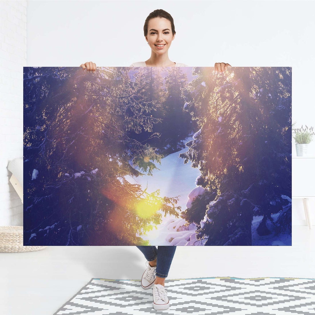 Selbstklebender Folienbogen Lichtflut - Größe: 150x100 cm