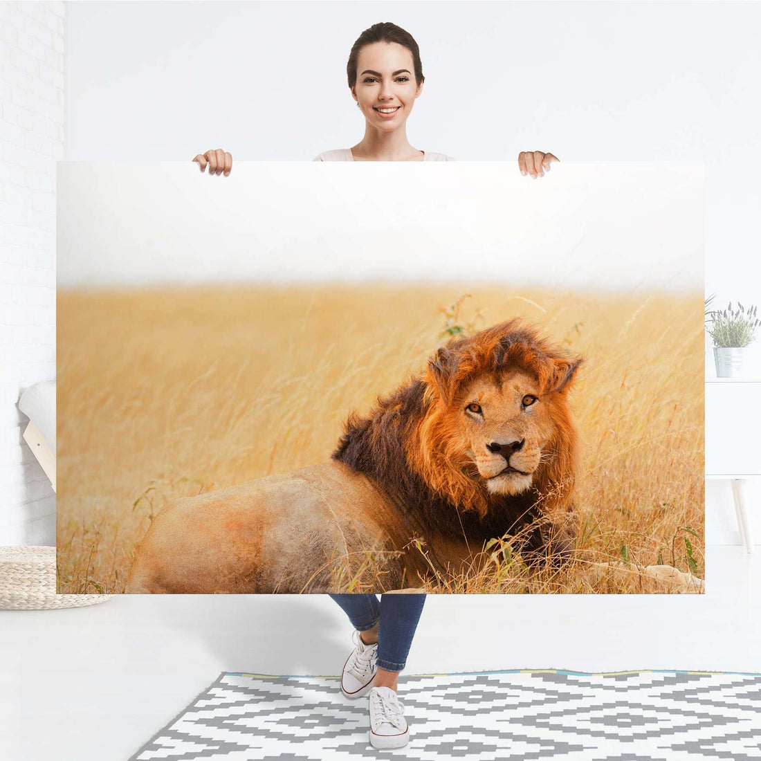 Selbstklebender Folienbogen Lion King - Größe: 150x100 cm