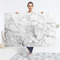 Selbstklebender Folienbogen Marmor weiß - Größe: 150x100 cm