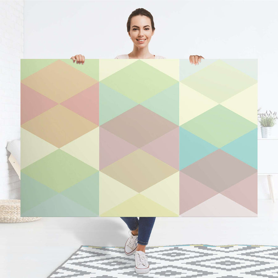 Selbstklebender Folienbogen Melitta Pastell Geometrie - Größe: 150x100 cm