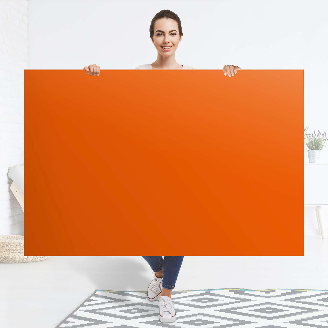 Selbstklebender Folienbogen Orange Dark - Größe: 150x100 cm