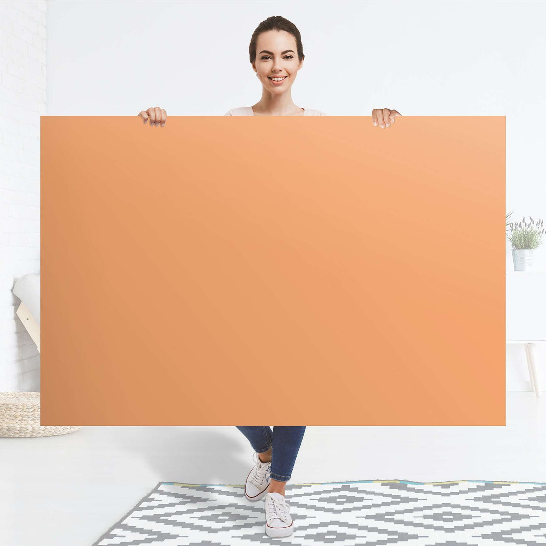 Selbstklebender Folienbogen Orange Light - Größe: 150x100 cm