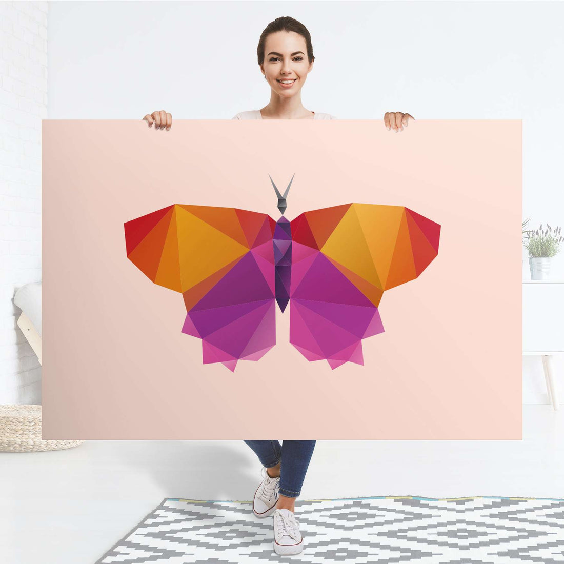 Selbstklebender Folienbogen Origami Butterfly - Größe: 150x100 cm