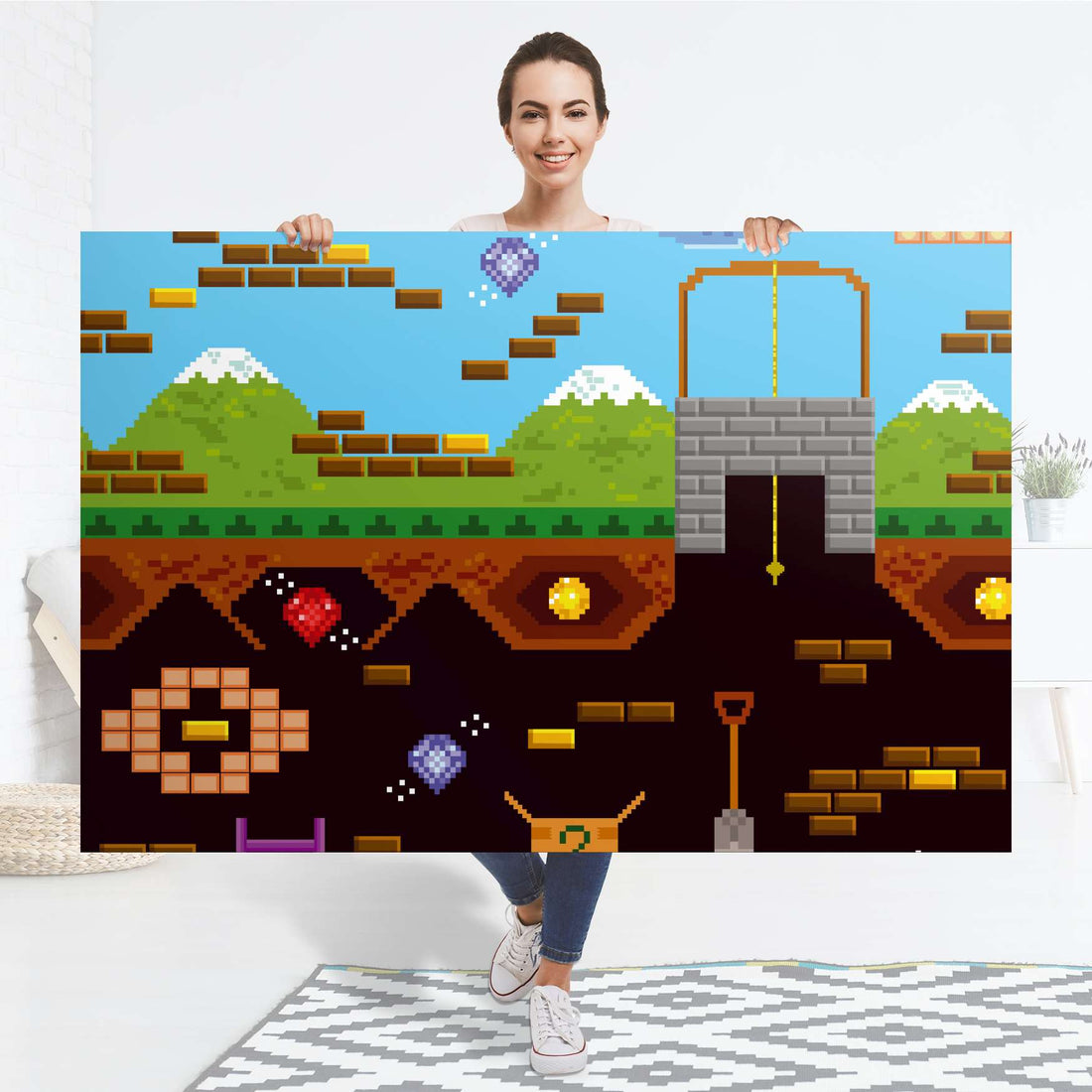 Selbstklebender Folienbogen Pixelmania - Größe: 150x100 cm