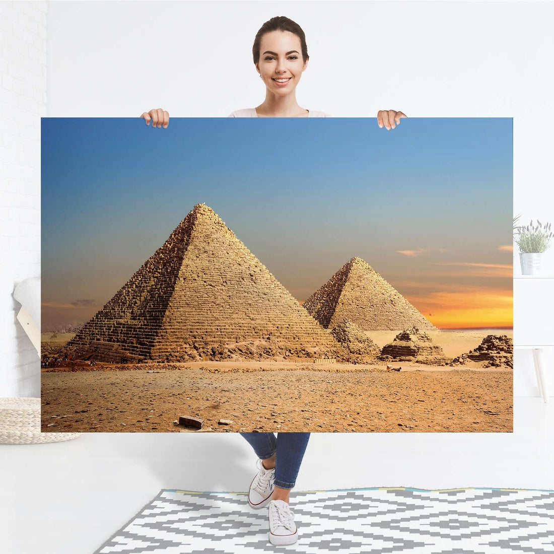 Selbstklebender Folienbogen Pyramids - Größe: 150x100 cm