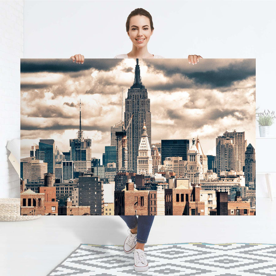Selbstklebender Folienbogen Skyline NYC - Größe: 150x100 cm