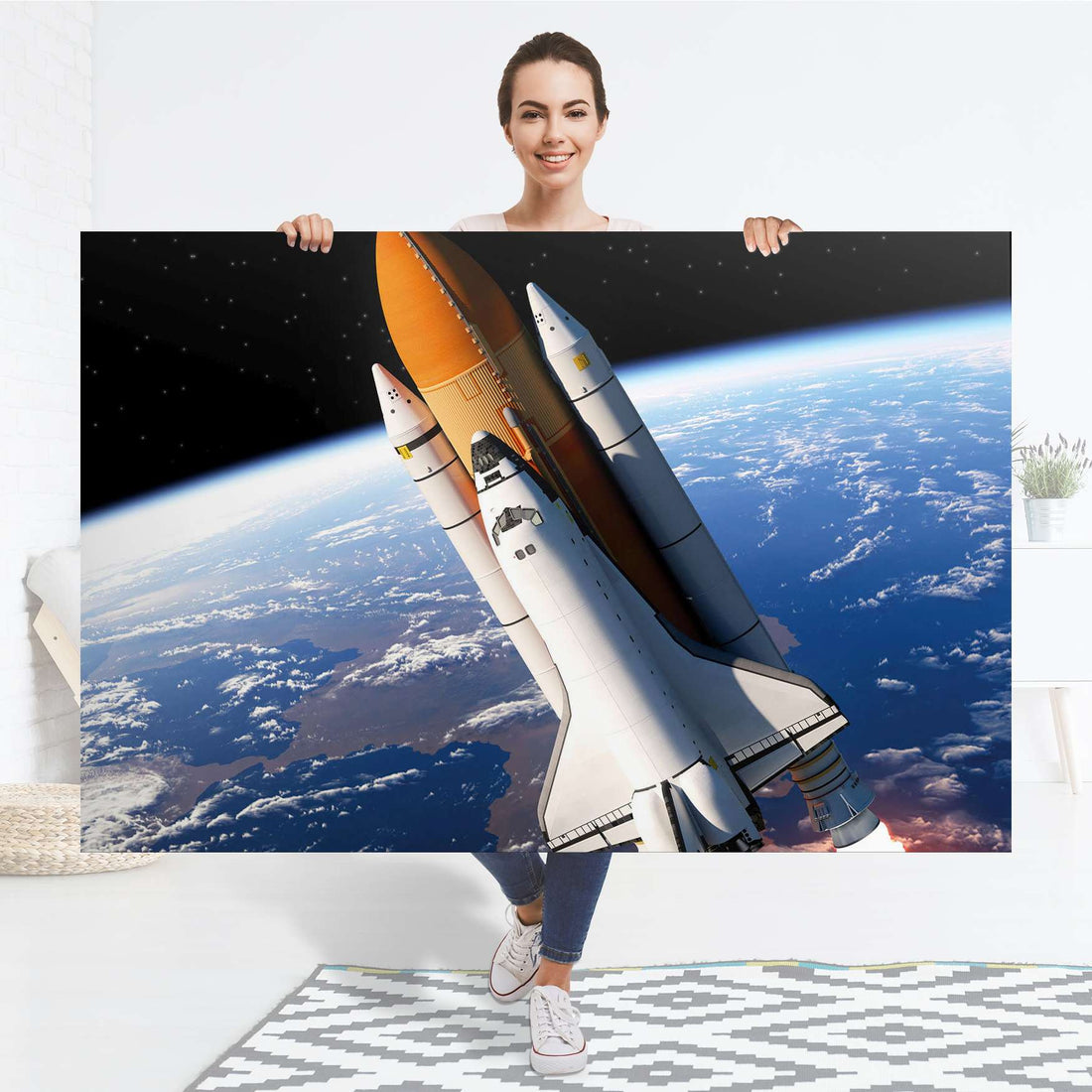 Selbstklebender Folienbogen Space Traveller - Größe: 150x100 cm