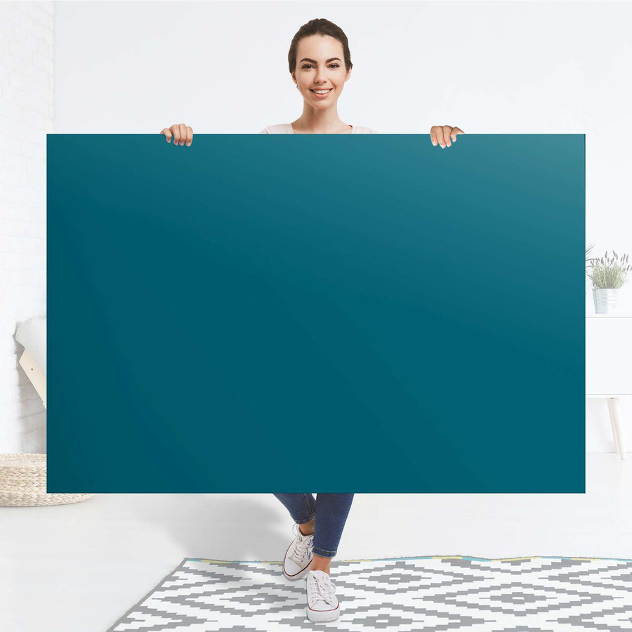 Selbstklebender Folienbogen Türkisgrün Dark - Größe: 150x100 cm