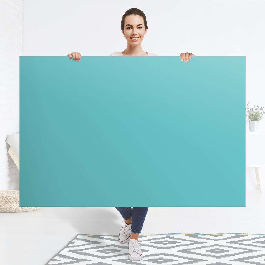 Selbstklebender Folienbogen Türkisgrün Light - Größe: 150x100 cm