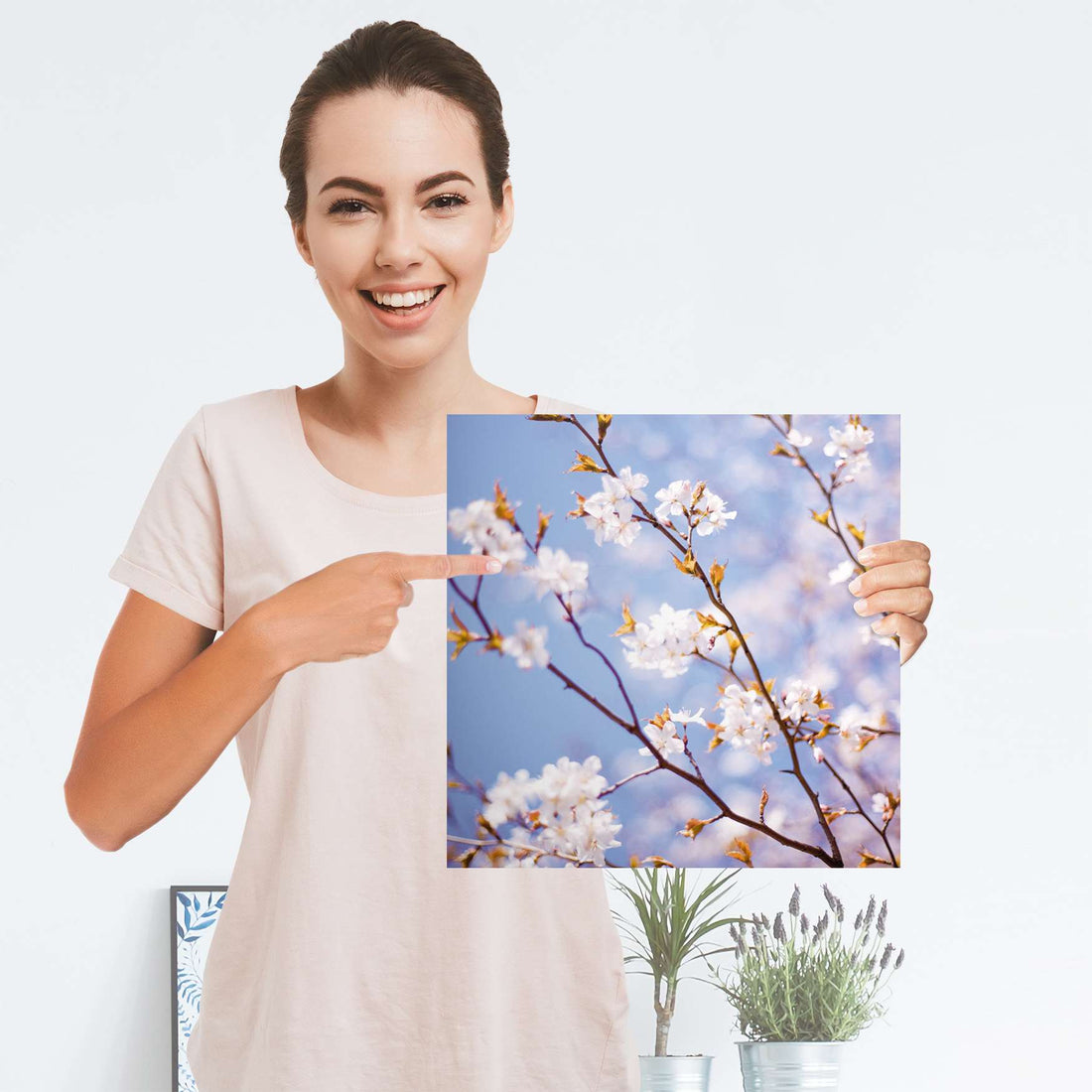 Selbstklebender Folienbogen Apple Blossoms - Größe: 30x30 cm