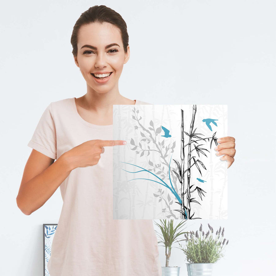 Selbstklebender Folienbogen Bamboo 1 - Größe: 30x30 cm