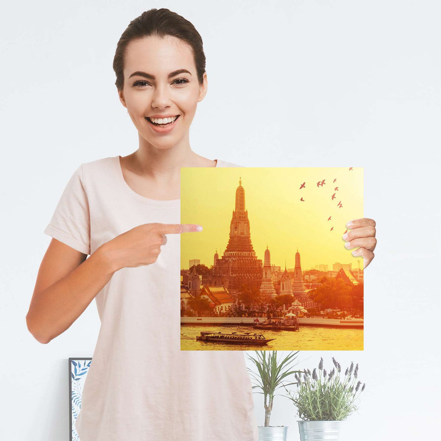 Selbstklebender Folienbogen Bangkok Sunset - Größe: 30x30 cm