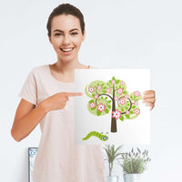 Selbstklebender Folienbogen Blooming Tree - Größe: 30x30 cm