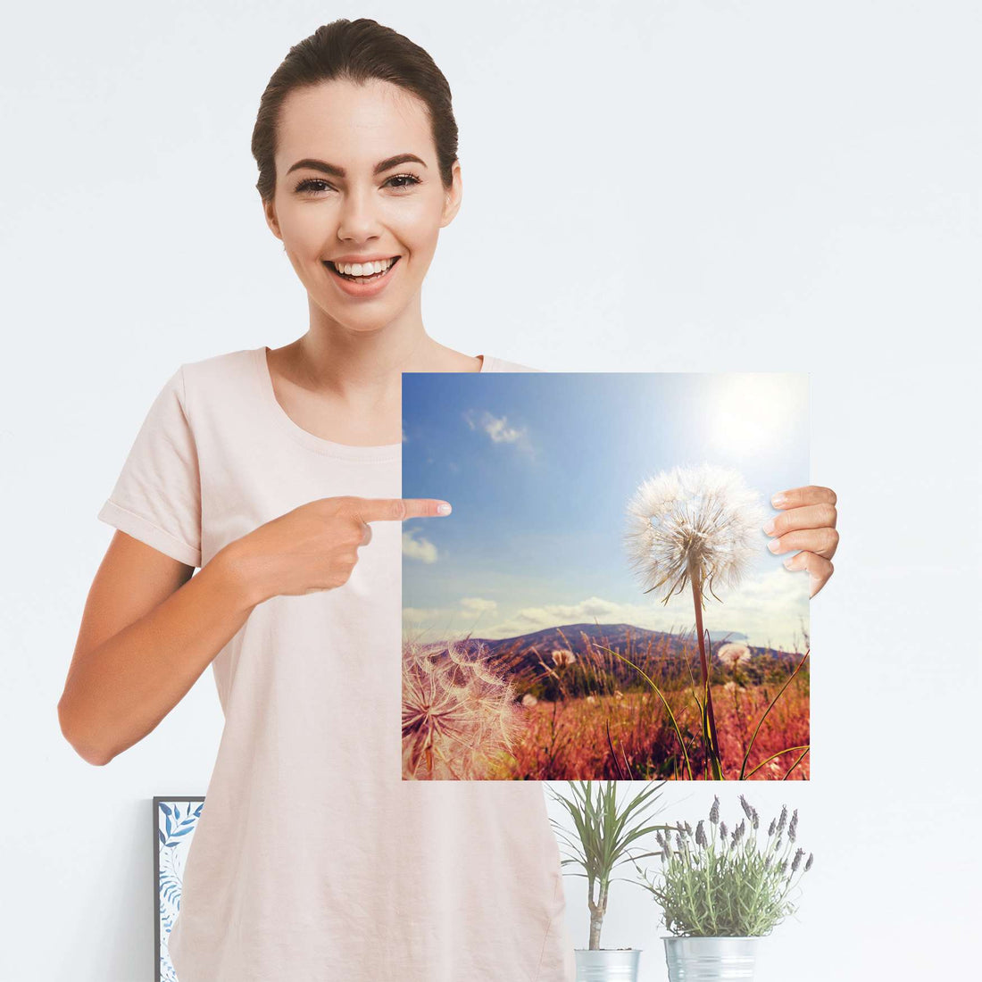 Selbstklebender Folienbogen Dandelion - Größe: 30x30 cm