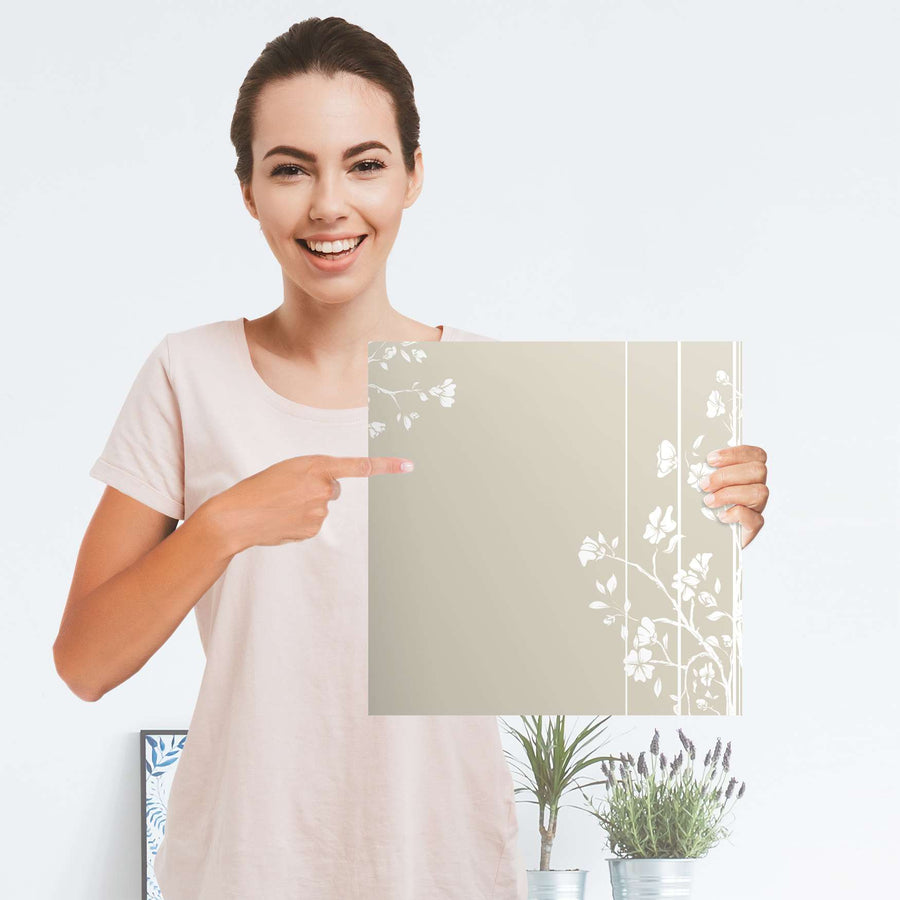 Selbstklebender Folienbogen Florals Plain 3 - Größe: 30x30 cm
