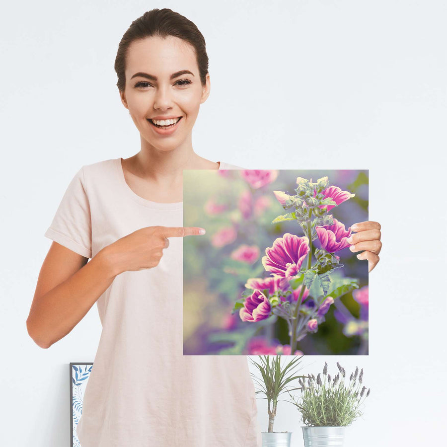 Selbstklebender Folienbogen Flower Gaze - Größe: 30x30 cm