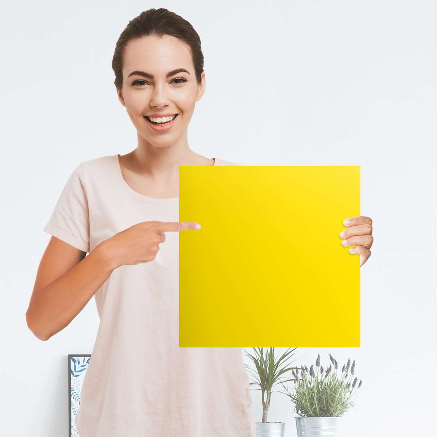 Selbstklebender Folienbogen Gelb Dark - Größe: 30x30 cm