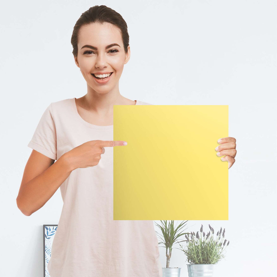 Selbstklebender Folienbogen Gelb Light - Größe: 30x30 cm