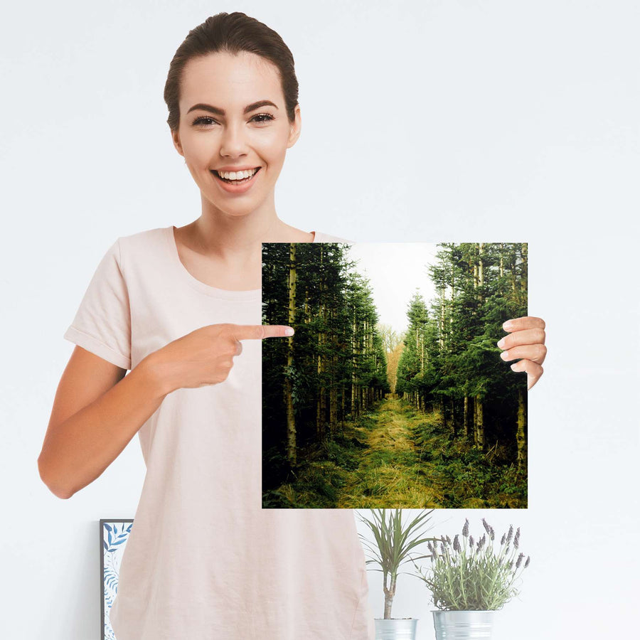Selbstklebender Folienbogen Green Alley - Größe: 30x30 cm