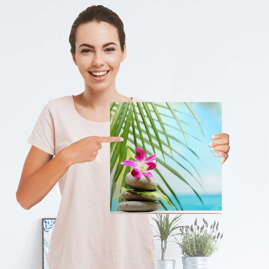 Selbstklebender Folienbogen Lotus Flower - Größe: 30x30 cm