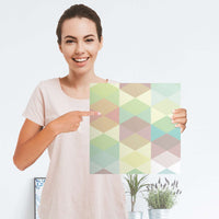 Selbstklebender Folienbogen Melitta Pastell Geometrie - Größe: 30x30 cm