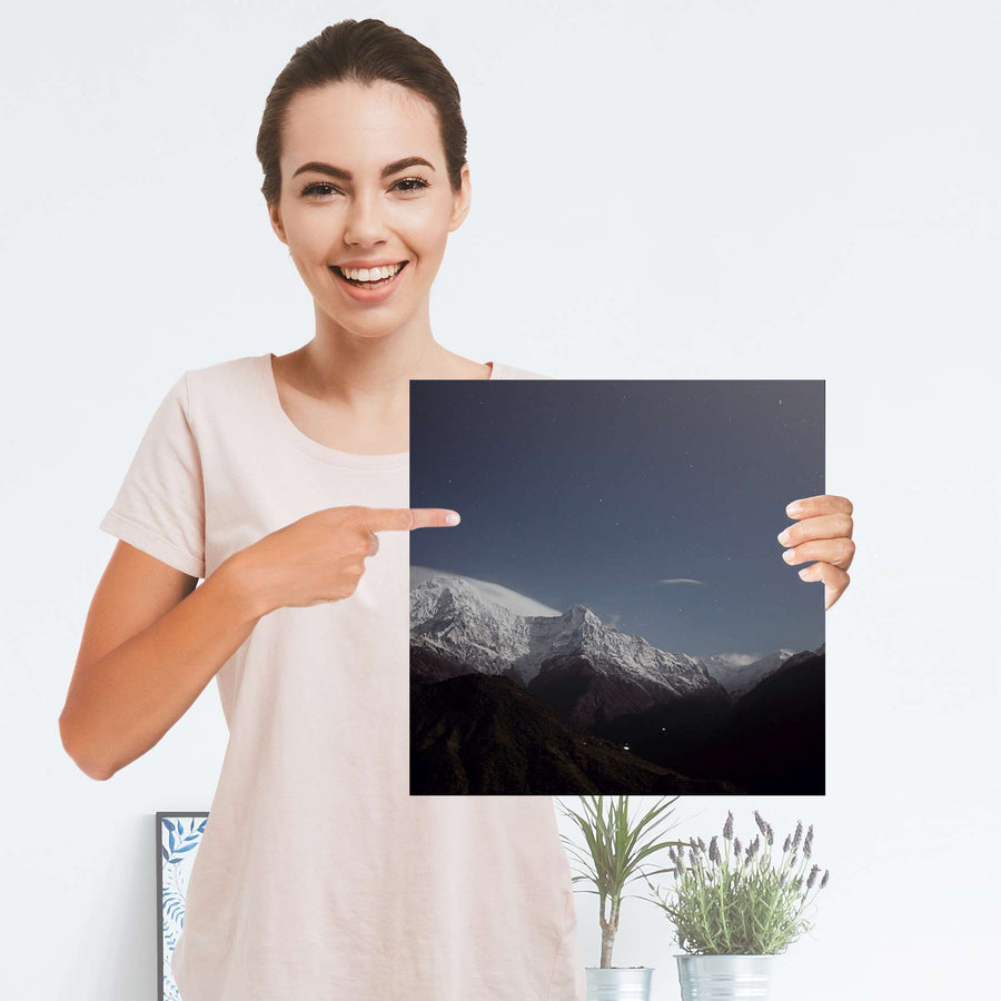 Selbstklebender Folienbogen Mountain Sky - Größe: 30x30 cm