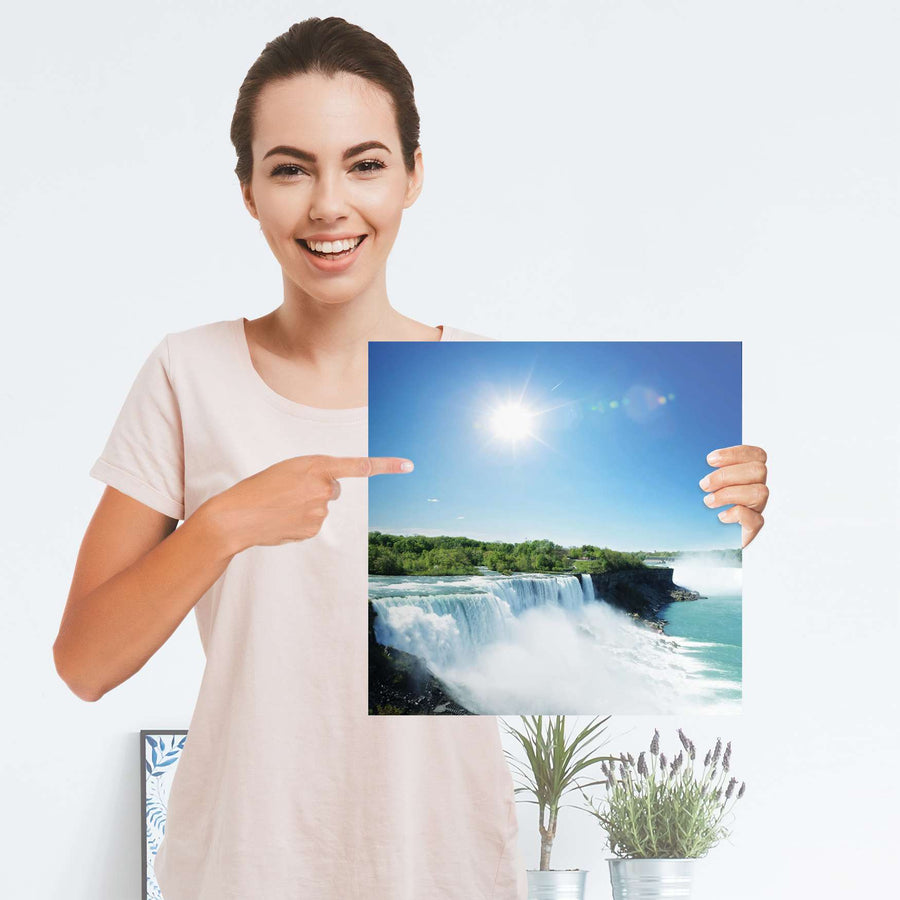 Selbstklebender Folienbogen Niagara Falls - Größe: 30x30 cm