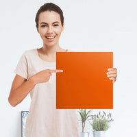 Selbstklebender Folienbogen Orange Dark - Größe: 30x30 cm