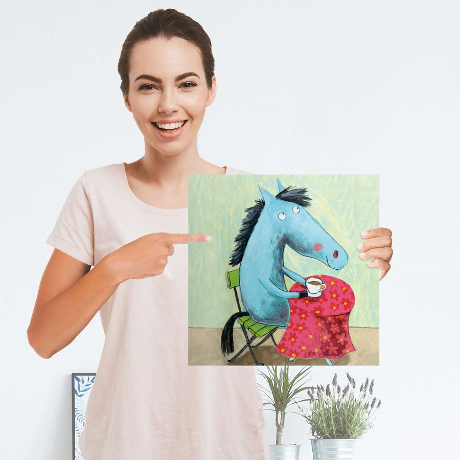 Selbstklebender Folienbogen Pferd - Größe: 30x30 cm