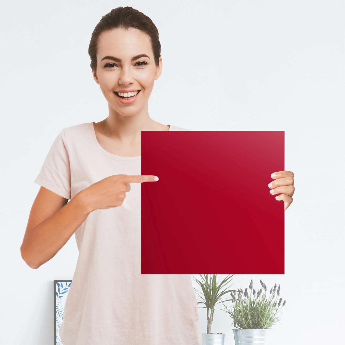 Selbstklebender Folienbogen Rot Dark - Größe: 30x30 cm