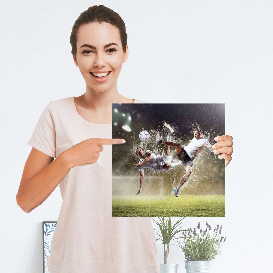 Selbstklebender Folienbogen Soccer - Größe: 30x30 cm