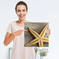 Selbstklebender Folienbogen Starfish - Größe: 30x30 cm
