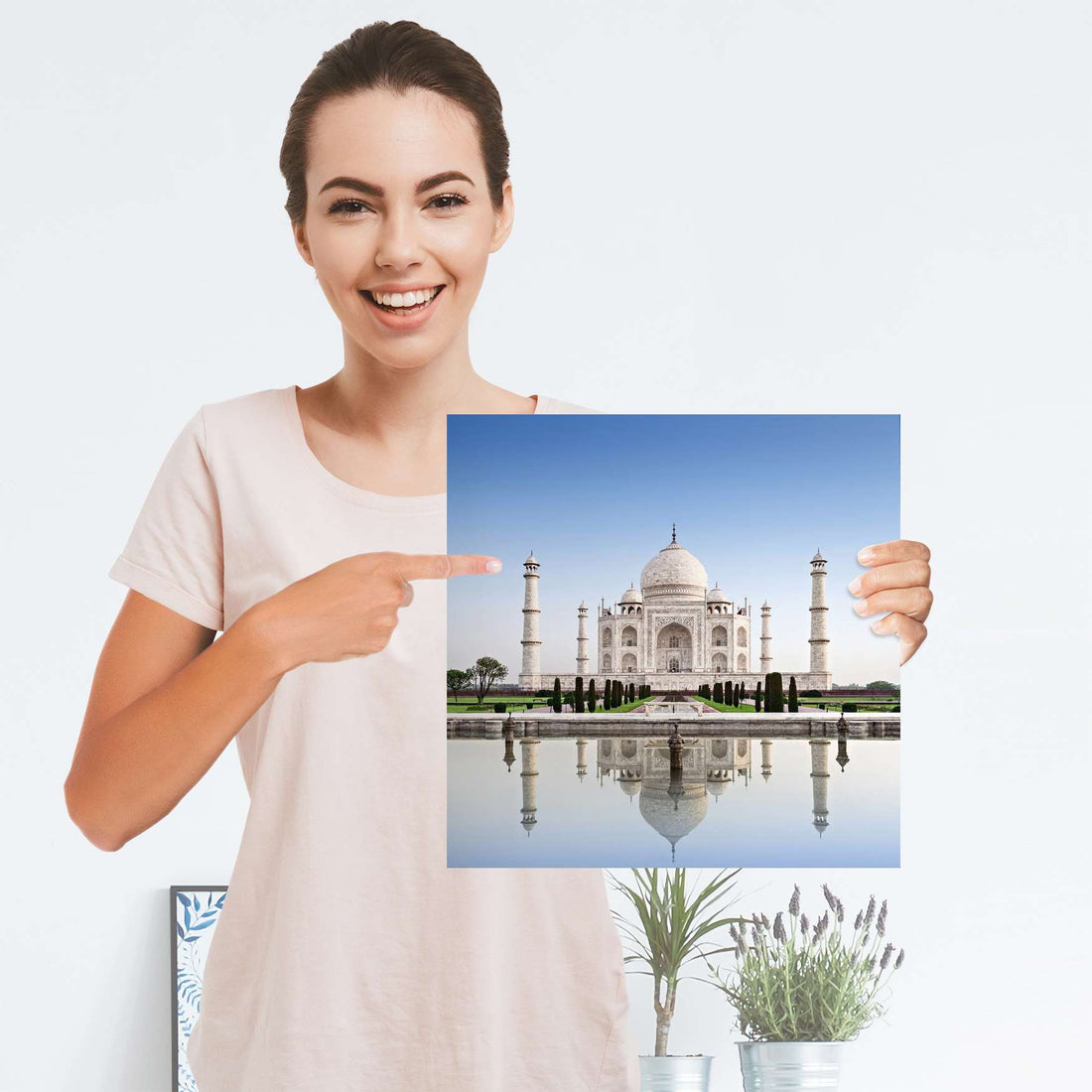Selbstklebender Folienbogen Taj Mahal - Größe: 30x30 cm