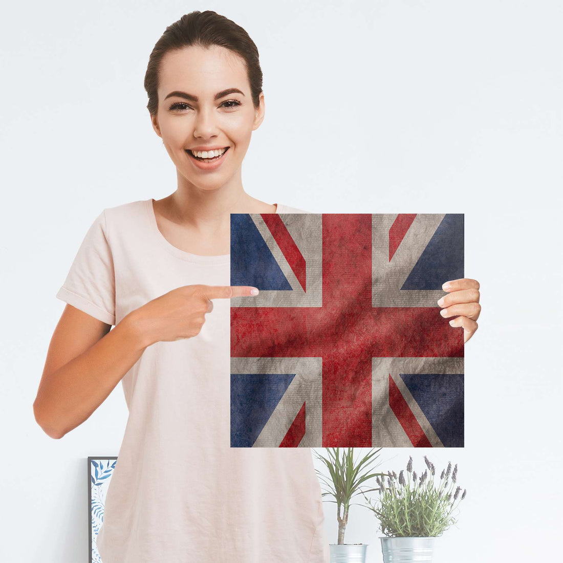 Selbstklebender Folienbogen Union Jack - Größe: 30x30 cm