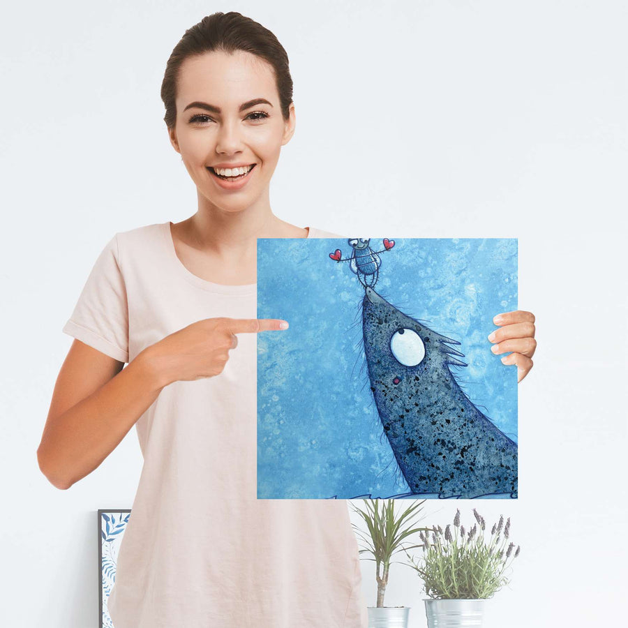 Selbstklebender Folienbogen Verliebter Jongleur - Größe: 30x30 cm