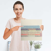 Selbstklebender Folienbogen Zeitreise - Größe: 30x30 cm