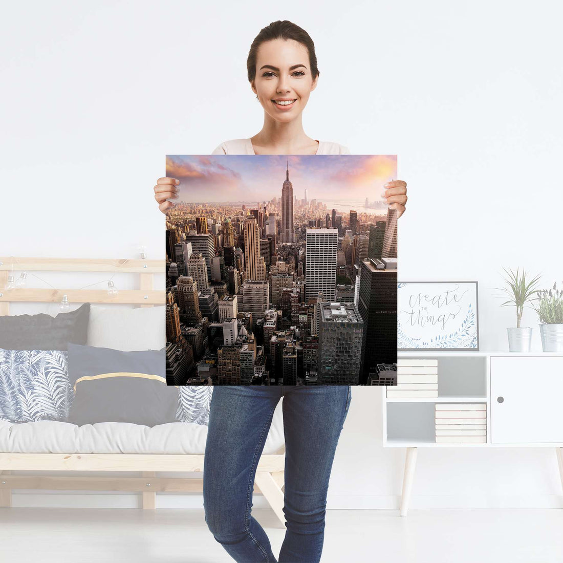 Selbstklebender Folienbogen Big Apple - Größe: 60x60 cm