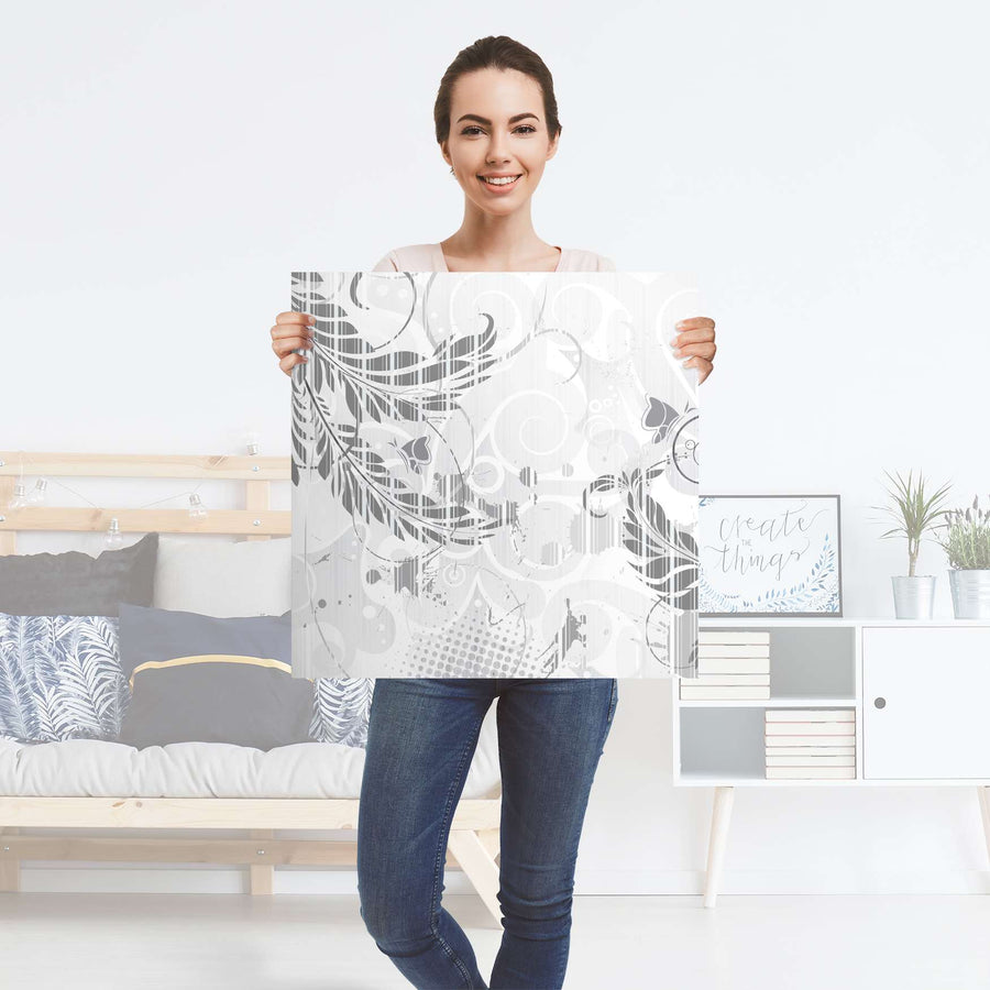 Selbstklebender Folienbogen Florals Plain 2 - Größe: 60x60 cm