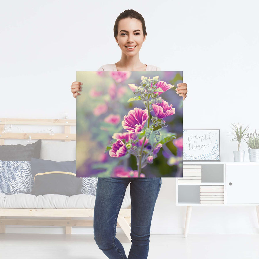 Selbstklebender Folienbogen Flower Gaze - Größe: 60x60 cm