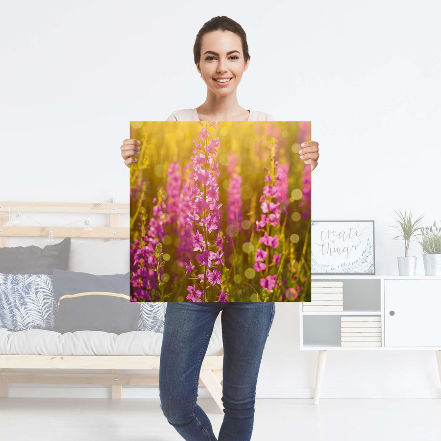 Selbstklebender Folienbogen Flower Meadow - Größe: 60x60 cm