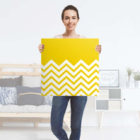 Selbstklebender Folienbogen Gelbe Zacken - Größe: 60x60 cm